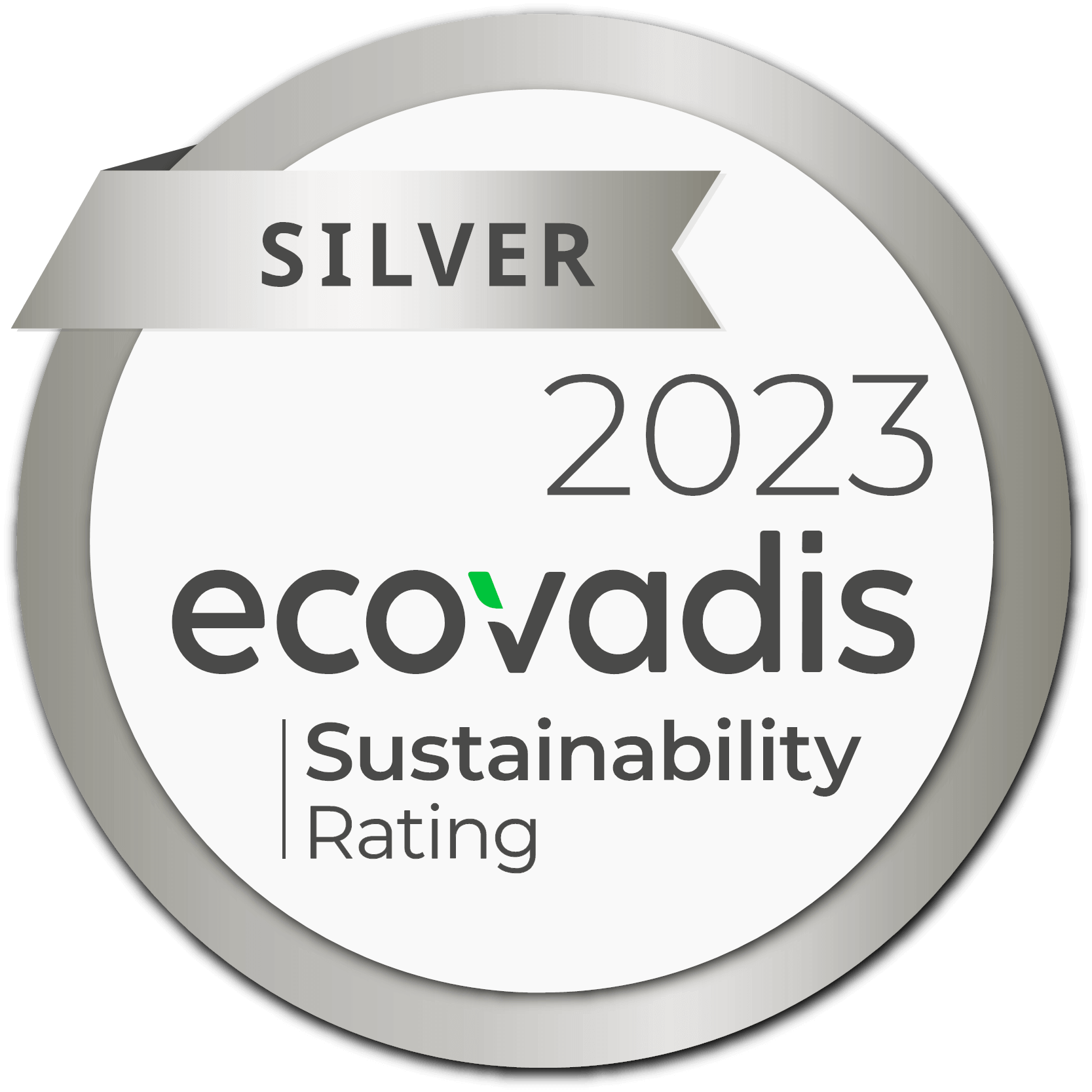 EcoVadis 2023 Silver Sustainability Rating.